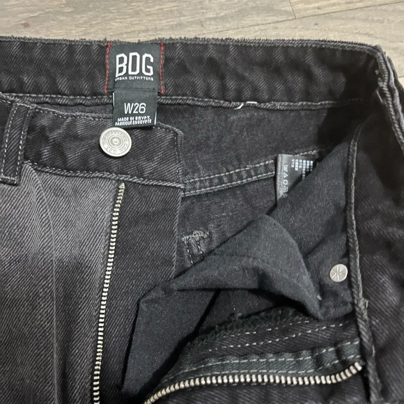BDG Urban Outfitters Color Block Black Jeans. Raw Hem. Size 26 - Picture 5 of 8